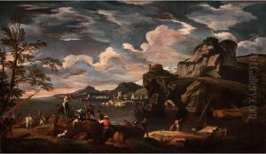 Sudliche Kustenlandschaft Mit Meeresbucht Sudliche Kustenlandschaft Mit Meeresbucht