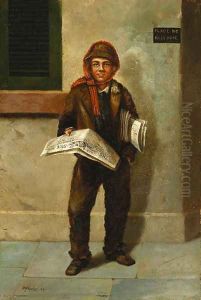 Newsboy Selling the Baltimore Sun by William Aiken Walker