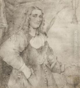 Portrait Of A Gentleman, 
Traditionally Identified As Jacob Teding Van Berkhout , Three-quarter 
Length, Standing Before A Half-drawn Curtain, His Hand On A Globe