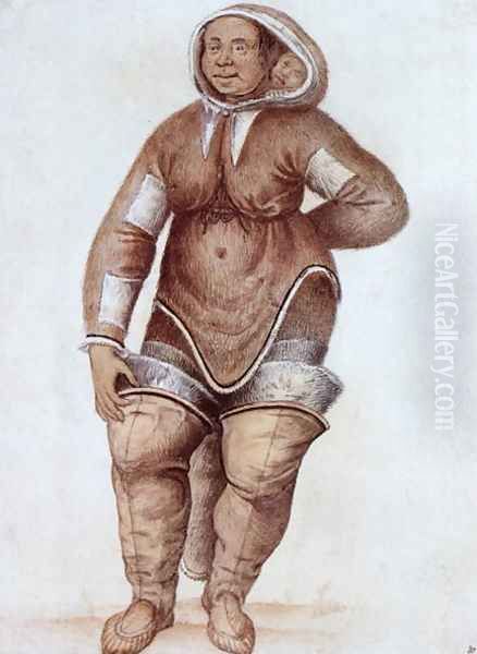 Eskimo (Inuit) Woman and Baby - view 1