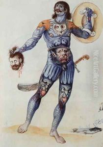 Pictish Man holding a Human Head