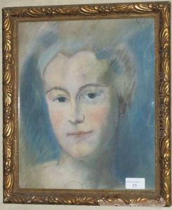 Jeune Femme En Buste by Maurice Quentin de La Tour