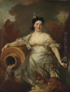 Portrait De Femme En Source by Nicolas de Largillierre