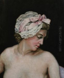 Portrait Of Woman In Turban by Raimundo de Madrazo y Garreta