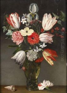 Bouquet De Fleurs Dans Un Vase by Phillipe de Marlier