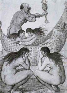 Indians of Brazil Mourning over a Dead Man by John White