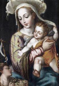 The Madonna And Child With The Infant Saint John The Baptist by Luis de Morales