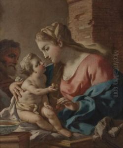 Sacra Famiglia Con Bambino by Francesco Solimena