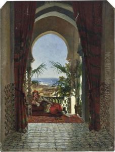 An Odalisque On A Terrace, Algiers by Noter David De