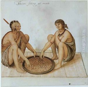 Indian Man and Woman Eating by John White