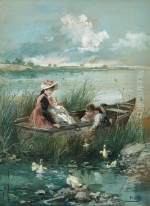 Playing With The Ducks by Vicente Garcia de Paredes