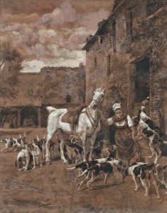 Depart Du Chasseur by Charles Olivier De Penne