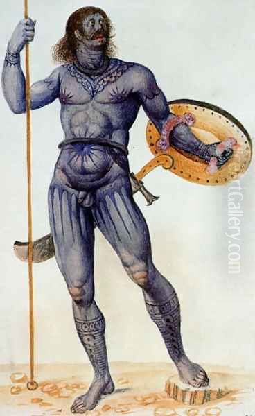 Pictish Man Holding a Shield - view 1