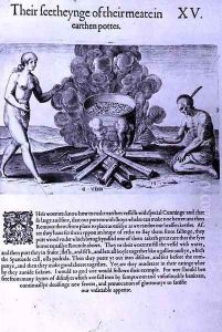 Cooking in a Pot, engraving by Gysbert van Veen (1562-1628) by John White