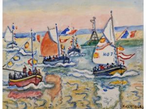 La Fete De La Mer A Honfleur by Henri Lienard De Saint-Delis