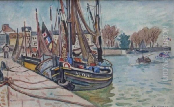 Bateaux Dans Le Port D'honfleur - view 1