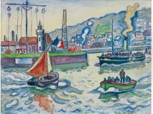 Vue De Port by Henri Lienard De Saint-Delis