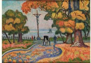 Promenade En Automne, Les Hauts De Honfleur by Henri Lienard De Saint-Delis