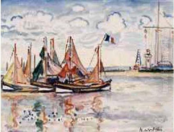 Voiliers Dans L'avant-port D'honfleur. - view 1