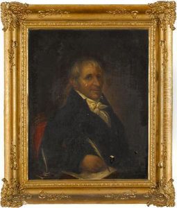 Portrait Of Merchant James Brundige by Charles Balthazar J. F. Saint-Memin