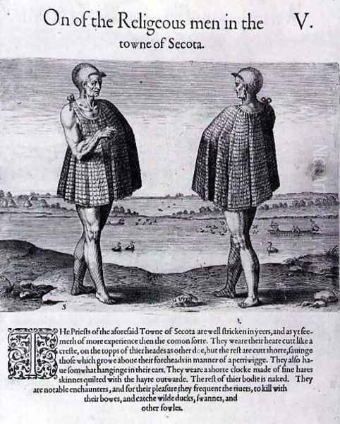 Indian Priest, engraved by Theodor de Bry (1528-1598) - view 1