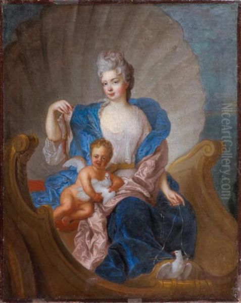 Portrait De Dame Dans Le Char De Venus - view 1