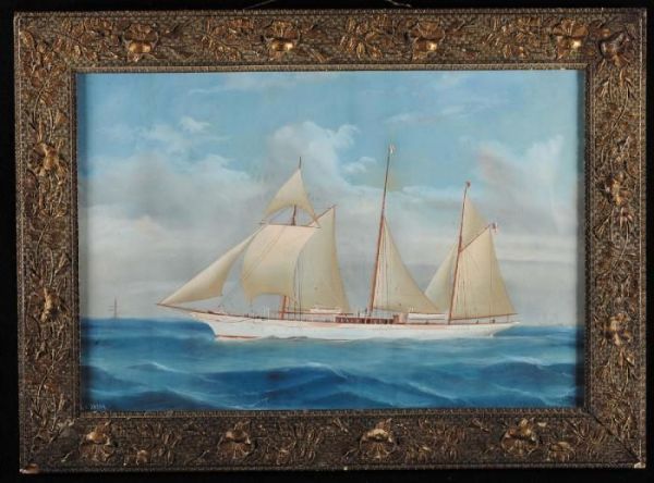 Ritratto Dello Steam Yacht Jason In Navigazione - view 1