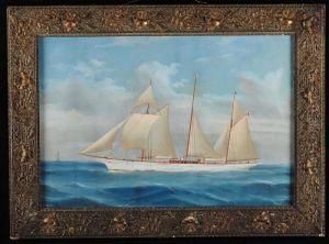 Ritratto Dello Steam Yacht Jason In Navigazione