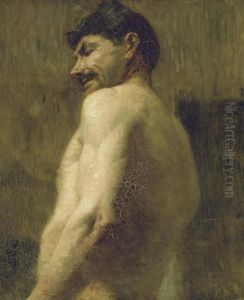 Homme Nu En Buste Oil On Canvas 29 X 23Â¾ In. Painted Circa 1882 by Henri De Toulouse-Lautrec