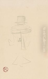 Proces Arton - Croquis by Henri De Toulouse-Lautrec