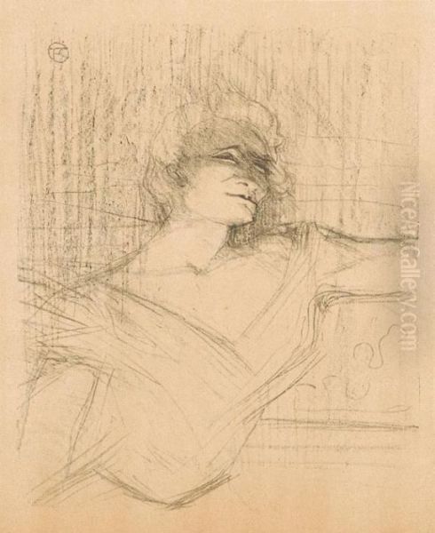 Yvette Guilbert. Drawn By H. De Toulouse-lautrec - view 1