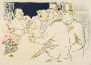 Irish And American Bar, Rue Royale A Paris - The Chap Book by Henri De Toulouse-Lautrec