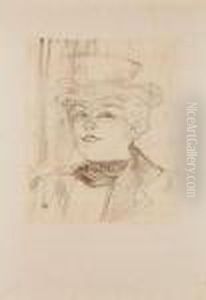 Mme Rejane De La Serie Des Portraits D' Acteurs Et D' Actrices by Henri De Toulouse-Lautrec