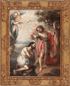El Bautismo De Cristo En El Jordan by Juan De Valdes Leal