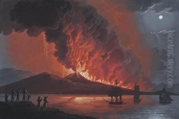 The 1759 Eruption Of Vesuvius - view 1