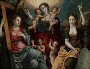 Allegoriskt Motiv Over Fides, Spes Och Caritas Allegoriskt Motiv Over Fides, Spes Och Caritas
