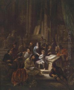 The Twelve-year-old Christ In The Temple by Jacob Willemsz de Wet the Elder
