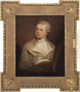 Self-portrait Of An Artist, Said
To Be Samuel De Wilde, Seated, In A Buff Coat With A White Waistcoat
And A White Cravat by Samuel de Wilde