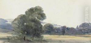 Trees At The Edge Of A Cornfield by Peter de Wint