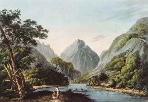 A View in Oheitepha Bay on the Island of Otaheite, from Captain Cooks Last Voyage, 1809 by John Webber