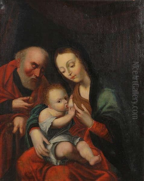 Heilige Familie Met Zogende Moeder Maria - view 1