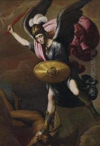 The Archangel Michael Vanquishing The Devil by Francisco De Zurbaran