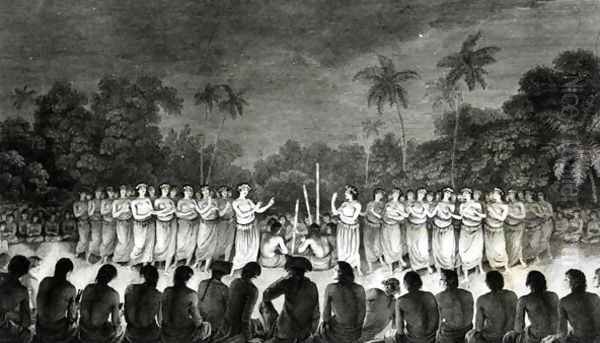Native Inhabitants of the Friendly Islands Dancing in Hapee, from the 'Third Voyage Atlas of Captain James Cook (1728-79) 1777 - view 1