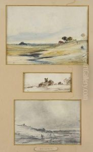 Paysage A La Riviere Paysage by Alexandre Gabriel Decamps