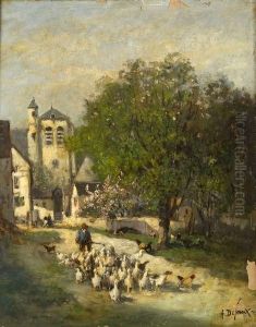 Paysage A La Basse-cour by Alexandre Defaux