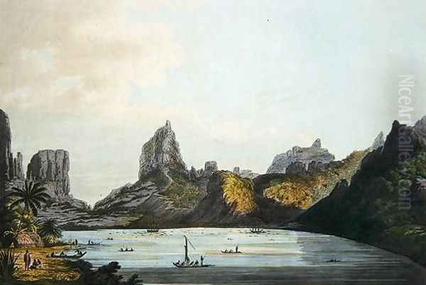 View of the Harbour of Taloo in the Island of Eimeo, from Views in the South Seas, pub. 1789 - view 1