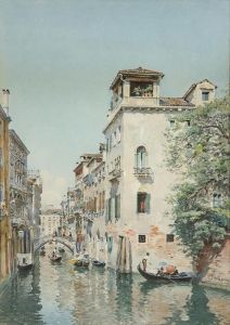 Venice Canal Scene by Federico del Campo