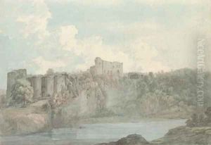 Chepstow Castle from across the River Wye