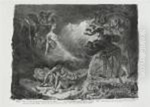 L'ombre De Marguerite Apparaissant A Faust by Eugene Delacroix