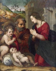 The Holy Family With The Infant Saint John The Baptist by Fra Bartolommeo della Porta